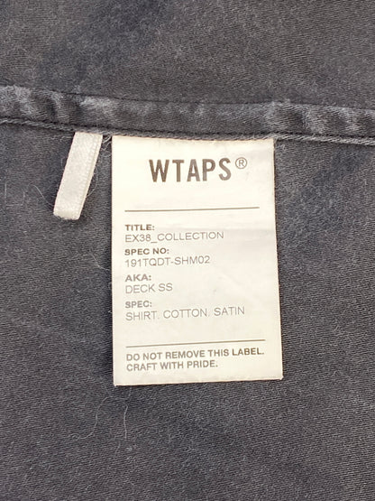 【中古品】【メンズ】 WTAPS ダブルタップス S S SHIRT ショートスリーブ シャツ 191TQDT-SHM02 半袖 シャツ 142-260830-hu-31-min サイズ：X 03 カラー：ダークグレー 万代Net店