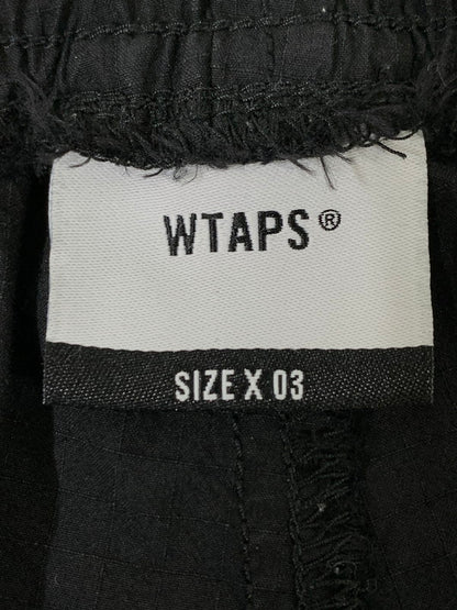 【中古品】【メンズ】 WTAPS ダブルタップス 22SS TROUSERS NYCO.RIPSTOP.CORDURA 221TQDT-PTM02 トラウザーズ リップストップ コーデュラ パンツ ボトムス 153-260821-yn-14-min サイズ：03 カラー：ブラック 万代Net店