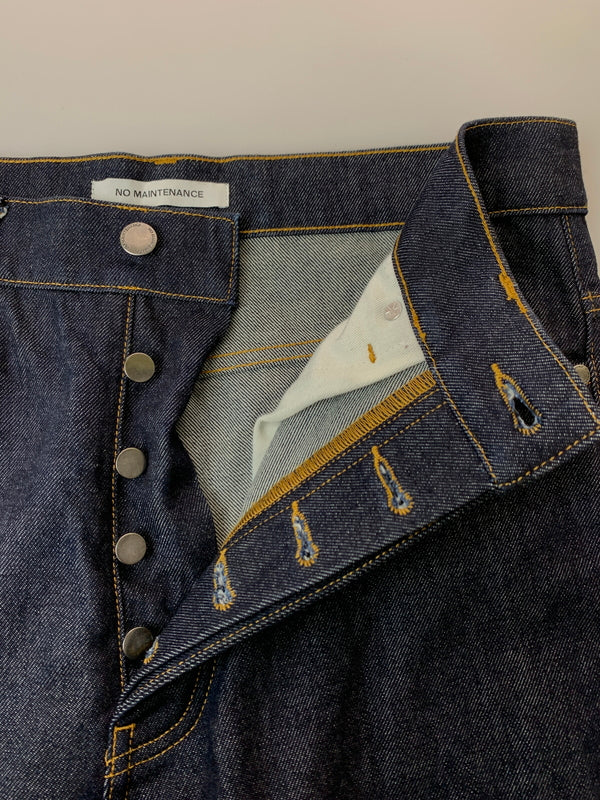 【中古品】【メンズ】 NO MAINTENANCE ノーメンテナンス BAGGY DENIM PANTS バギー デニムパンツ メンズ ボトムス 151-260813-KS-26-min サイズ：32 カラー：インディゴ 万代Net店