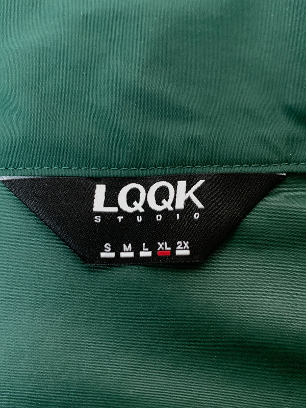 【中古品】【メンズ】 LQQK STUDIO ルック スタジオ NYLON TRACK JACKET ナイロン トラックジャケット メンズ アウター 140-260813-KS-22-min サイズ：XL カラー：グリーン 万代Net店
