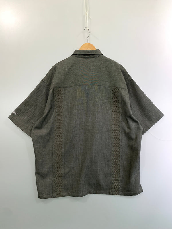 【中古品】【メンズ】 FAT エフエーティー キューバシャツ F32310-SH18-AB メンズ トップス 半袖シャツ 142-260813-KS-05-min サイズ：SKINNY カラー：グレー 万代Net店