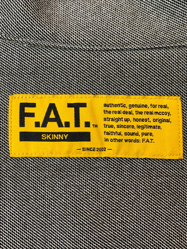 【中古品】【メンズ】 FAT エフエーティー キューバシャツ F32310-SH18-AB メンズ トップス 半袖シャツ 142-260813-KS-05-min サイズ：SKINNY カラー：グレー 万代Net店