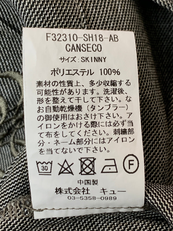 【中古品】【メンズ】 FAT エフエーティー キューバシャツ F32310-SH18-AB メンズ トップス 半袖シャツ 142-260813-KS-05-min サイズ：SKINNY カラー：グレー 万代Net店