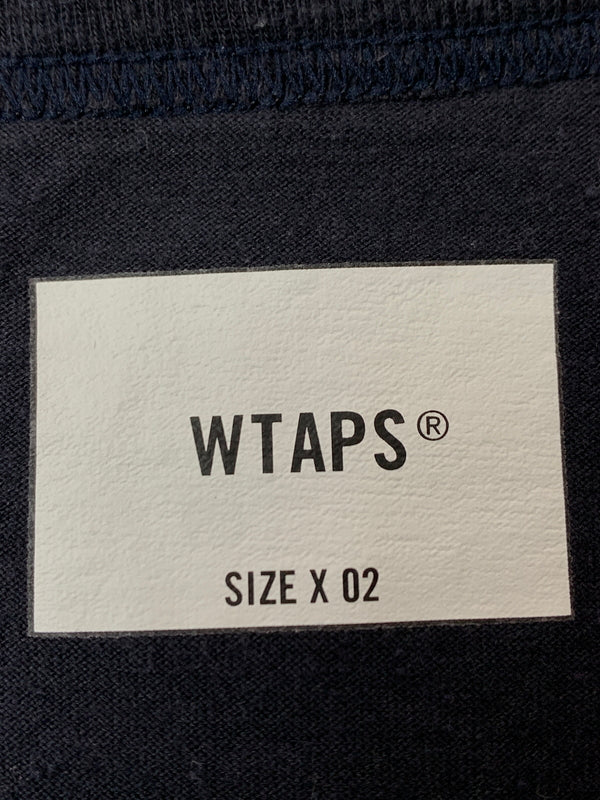 【中古品】【メンズ】 WTAPS ダブルタップス ACADEMY 01 SS TEE 251ATDT-CSM19 アカデミー ゼロワン ショートスリーブティー メンズ トップス 半袖Tシャツ 142-260813-KS-19-min サイズ：02 カラー：ネイビー 万代Net店