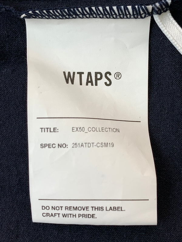 【中古品】【メンズ】 WTAPS ダブルタップス ACADEMY 01 SS TEE 251ATDT-CSM19 アカデミー ゼロワン ショートスリーブティー メンズ トップス 半袖Tシャツ 142-260813-KS-19-min サイズ：02 カラー：ネイビー 万代Net店