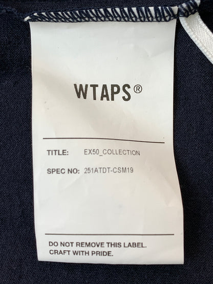 【中古品】【メンズ】 WTAPS ダブルタップス ACADEMY 01 SS TEE 251ATDT-CSM19 アカデミー ゼロワン ショートスリーブティー メンズ トップス 半袖Tシャツ 142-260813-KS-19-min サイズ：02 カラー：ネイビー 万代Net店