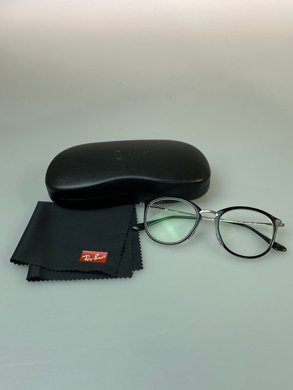 【中古品】【メンズ/レディース】 RAY-BAN レイバン メガネ RB7140 ボスリントン パントス 度無し 51□20-150 サングラス 203-260823-em-32-min カラー：ブラック 万代Net店