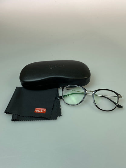 【中古品】【メンズ/レディース】 RAY-BAN レイバン メガネ RB7140 ボスリントン パントス 度無し 51□20-150 サングラス 203-260823-em-32-min カラー：ブラック 万代Net店
