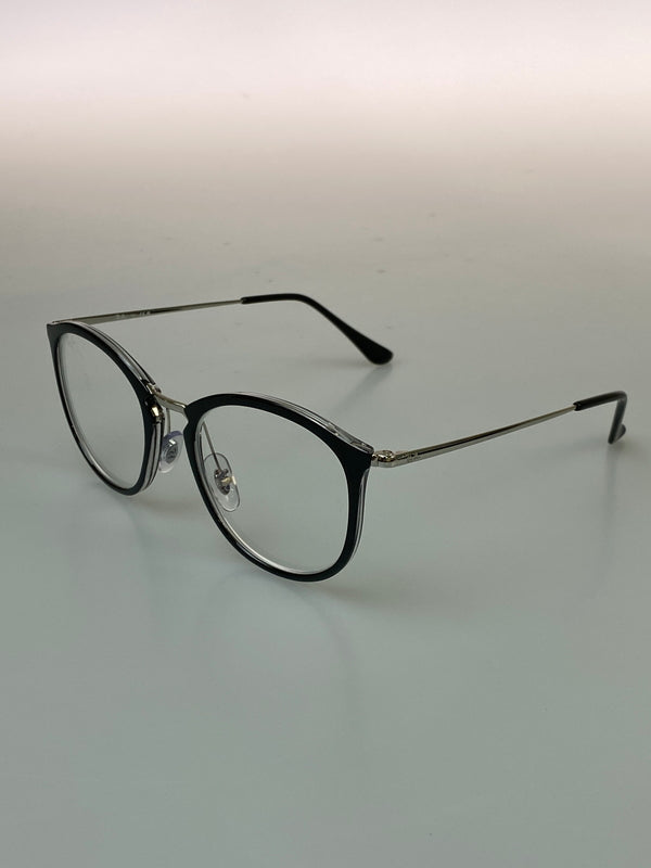 【中古品】【メンズ/レディース】 RAY-BAN レイバン メガネ RB7140 ボスリントン パントス 度無し 51□20-150 サングラス 203-260823-em-32-min カラー：ブラック 万代Net店