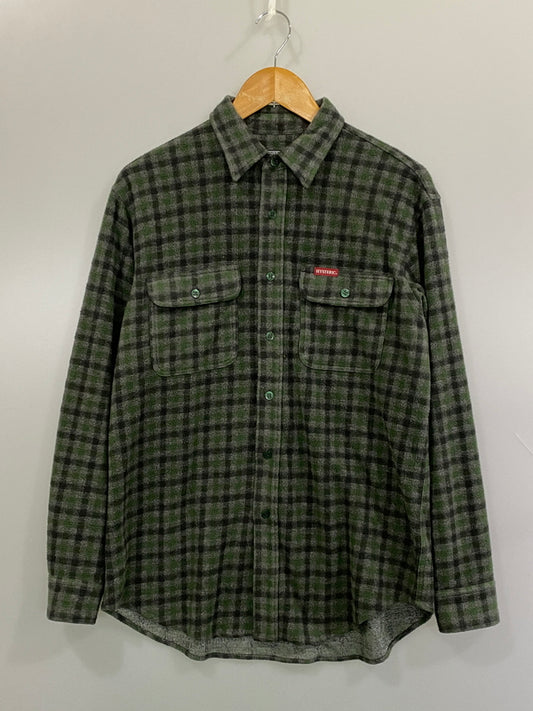 【中古品】【メンズ】 HYSTERIC GLAMOUR ヒステリックグラマー 02233CH01 THE HYSTERIC WOMAN WORK SHIRT ヒステリックワークシャツ チェックシャツ ロングスリーブ 長袖シャツ 140-260815-ta-14-min サイズ：L カラー：マルチカラー 万代Net店