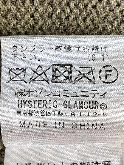 【中古品】【メンズ】 HYSTERIC GLAMOUR ヒステリックグラマー 02243ND09 DESTROY ALL MONSTERS DAM ARGYLLE CARDIGAN デストロイオールモンスターズダム アーガイルカーディガン ニット 140-260815-ta-09-min サイズ：L カラー：ベージュ系 万代Net店