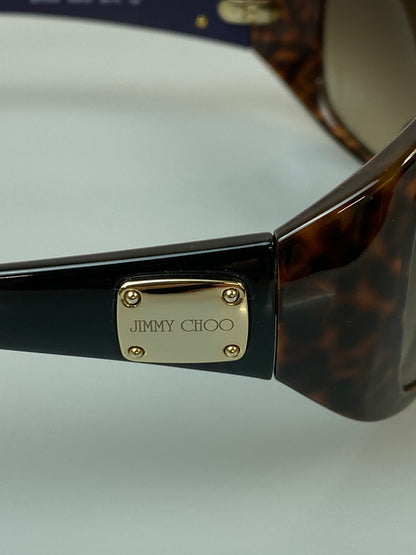 【中古品】【メンズ】 JIMMY CHOO ジミーチュウ SUNGLASSES 0NI9 CC サングラス レディース アクサセリー 60□14-125 サングラス 203-260823-em-35-min カラー：ブラウン 万代Net店