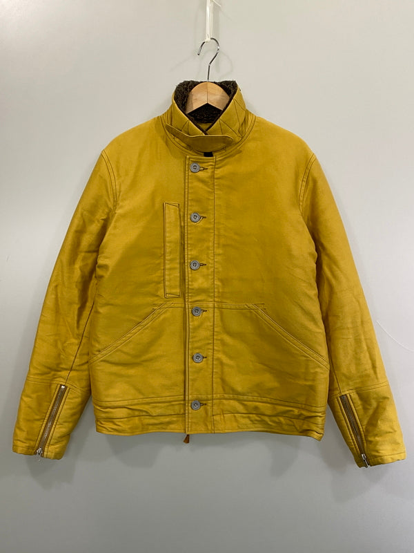 【中古品】【メンズ】 GERUGA PERFORMANCE ゲルガ パフォーマンス DECK JACKET デッキジャケット GR-J-60 ミリタリージャケット N-1ジャケット 145-260815-ta-02-min サイズ：3 カラー：イエロー系 万代Net店