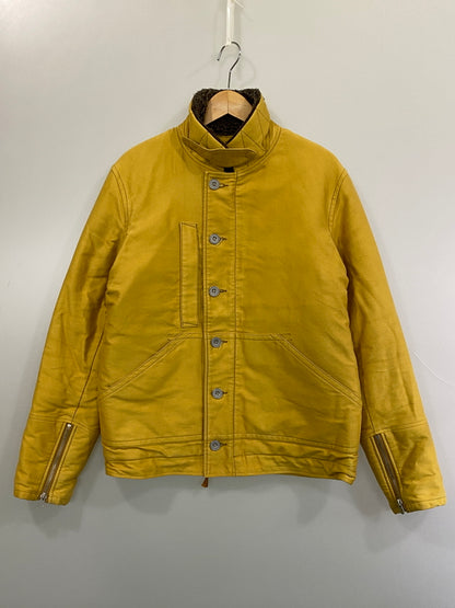 【中古品】【メンズ】 GERUGA PERFORMANCE ゲルガ パフォーマンス DECK JACKET デッキジャケット GR-J-60 ミリタリージャケット N-1ジャケット 145-260815-ta-02-min サイズ：3 カラー：イエロー系 万代Net店