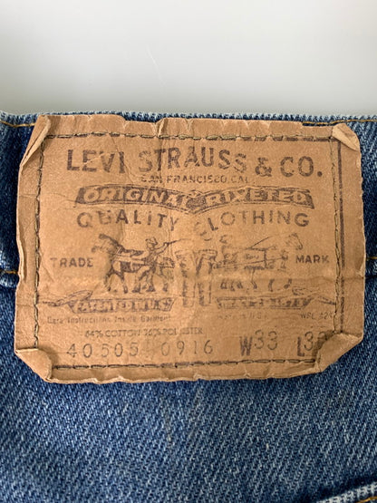 【中古品】【メンズ】 LEVI'S リーバイス 80's 505 DENIM PANT 40505-0916 80年代 デニムパンツ ボトムス 157-260821-yn-15-min サイズ：W33 L30 カラー：ライトインディゴ 万代Net店
