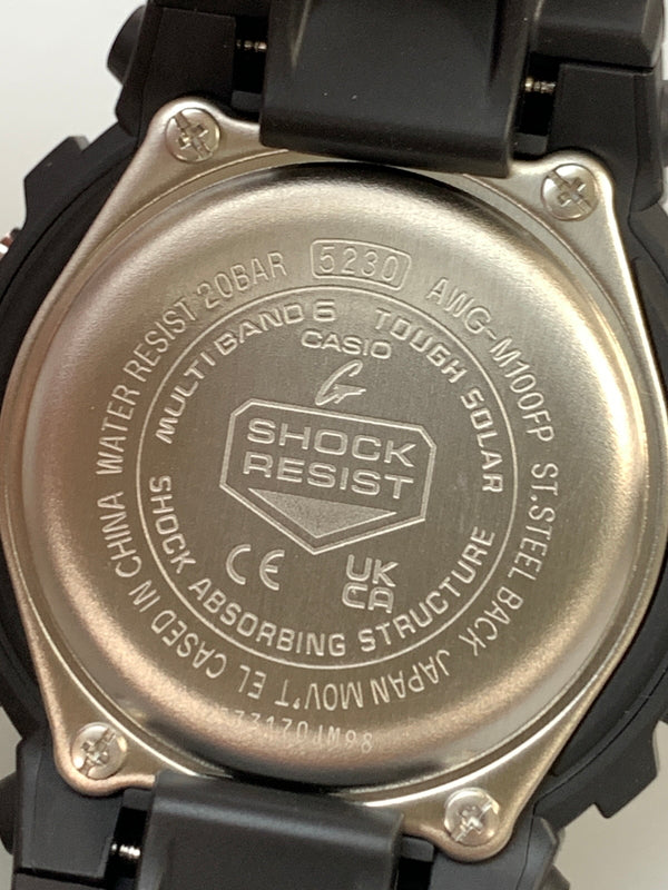 【中古品】【メンズ】 G-SHOCK ジーショック ソーラーウォッチ AWG-M100FP 腕時計 ウォッチ メンズ 196-260820-em-38-min カラー：ブラック 万代Net店