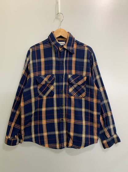 【中古品】【メンズ】 FIVE BROTHER ファイブブラザー 70's-80's L/S FLANNEL SHIRT 70-80年代 ロングスリーブ フランネルシャツ 長袖シャツ トップス 146-260821-yn-27-min サイズ：M カラー：ネイビー 万代Net店
