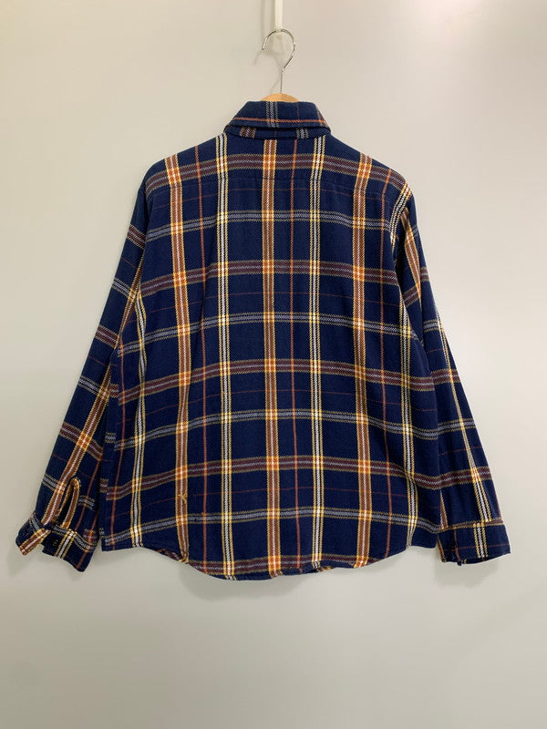 【中古品】【メンズ】 FIVE BROTHER ファイブブラザー 70's-80's L/S FLANNEL SHIRT 70-80年代 ロングスリーブ フランネルシャツ 長袖シャツ トップス 146-260821-yn-27-min サイズ：M カラー：ネイビー 万代Net店