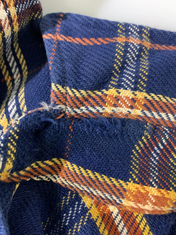 【中古品】【メンズ】 FIVE BROTHER ファイブブラザー 70's-80's L/S FLANNEL SHIRT 70-80年代 ロングスリーブ フランネルシャツ 長袖シャツ トップス 146-260821-yn-27-min サイズ：M カラー：ネイビー 万代Net店