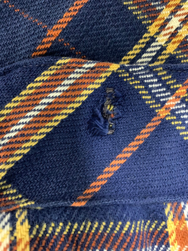【中古品】【メンズ】 FIVE BROTHER ファイブブラザー 70's-80's L/S FLANNEL SHIRT 70-80年代 ロングスリーブ フランネルシャツ 長袖シャツ トップス 146-260821-yn-27-min サイズ：M カラー：ネイビー 万代Net店