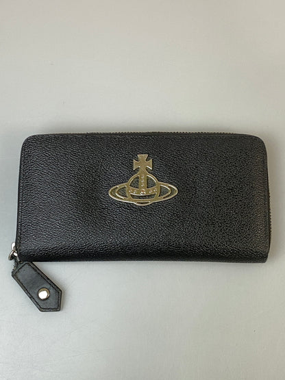 【現状渡し品】【レディース】 VIVIENNE WESTWOOD ヴィヴィアンウエストウッド ANNNIE ZIP ROUND WALLET 51050024 ジップ ラウンド ウォレット 長財布 201-260821-yn-36-min カラー：ブラック 万代Net店