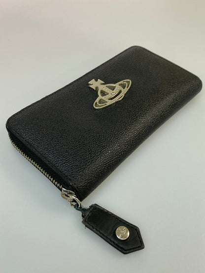 【現状渡し品】【レディース】 VIVIENNE WESTWOOD ヴィヴィアンウエストウッド ANNNIE ZIP ROUND WALLET 51050024 ジップ ラウンド ウォレット 長財布 201-260821-yn-36-min カラー：ブラック 万代Net店