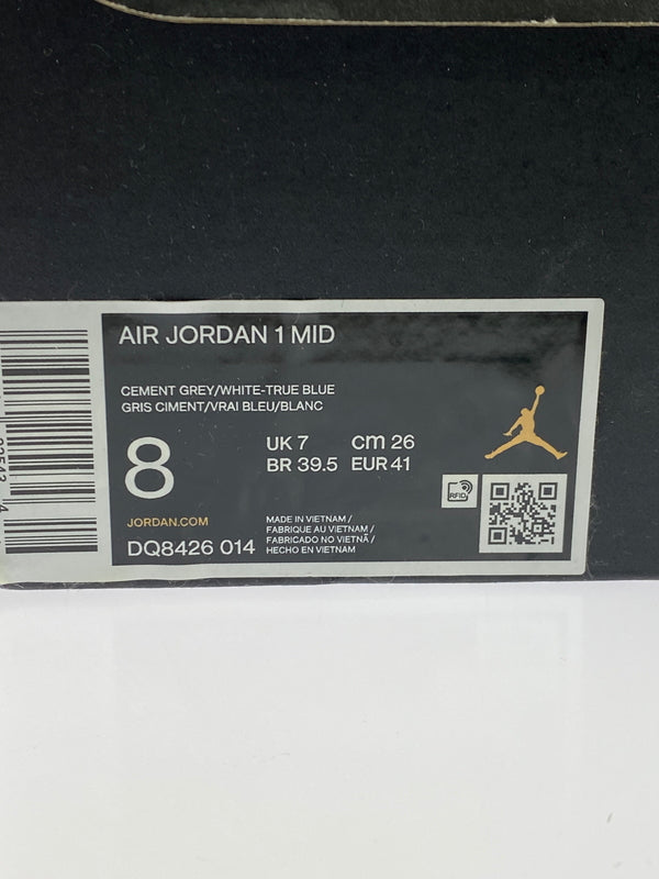 【中古品】【メンズ】 NIKE ナイキ AIR JORDAN 1 MID DQ8426-014 エアージョーダン1 ミッド スニーカー 靴 160-260819-jt-02-min サイズ：US８ 26.0cm カラー：TRUE BLUE 万代Net店