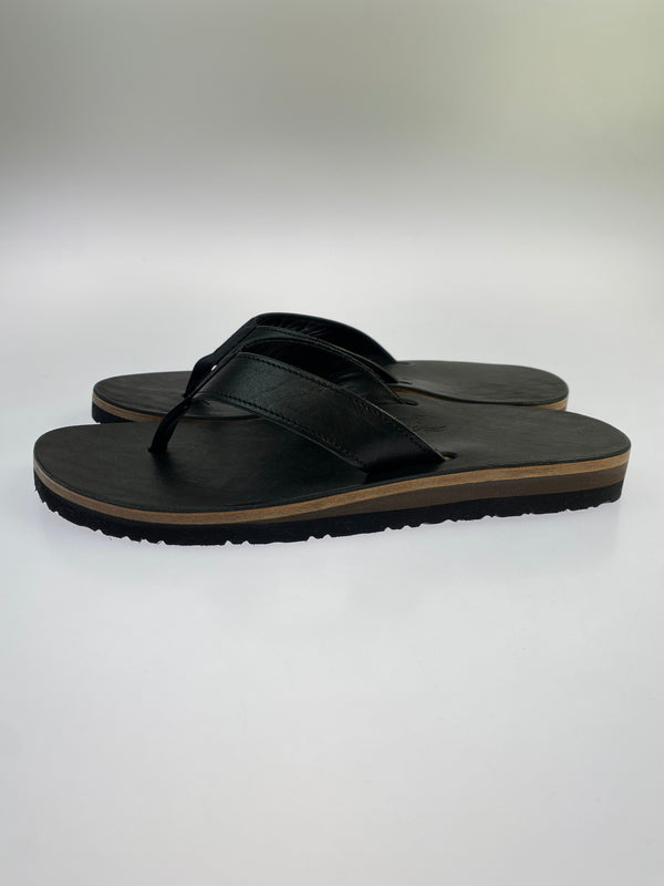 【中古品】【メンズ】 THE REAL MCCOY'S ザリアルマッコイズ LEATHER ARCHED SANDAL レザー アーチド サンダル MA26014 靴 シューズ 164-260821-hu-22-min サイズ：M カラー：ブラック 万代Net店