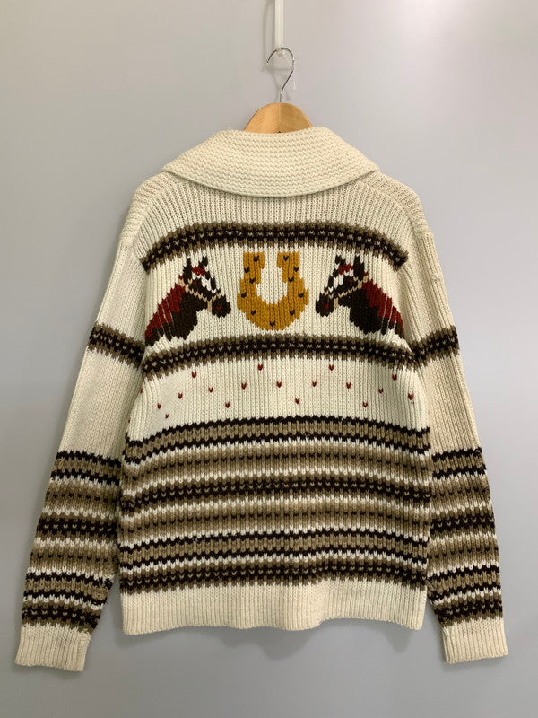 【現状渡し品】【メンズ】 MILLER ミラー 70's COWICHAN KNIT 70年代 カウチンニット トップス 146-260821-yn-18-min サイズ：M カラー：オフホワイト 万代Net店