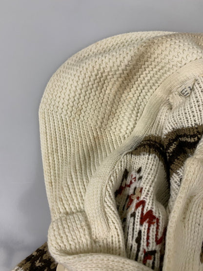 【現状渡し品】【メンズ】 MILLER ミラー 70's COWICHAN KNIT 70年代 カウチンニット トップス 146-260821-yn-18-min サイズ：M カラー：オフホワイト 万代Net店