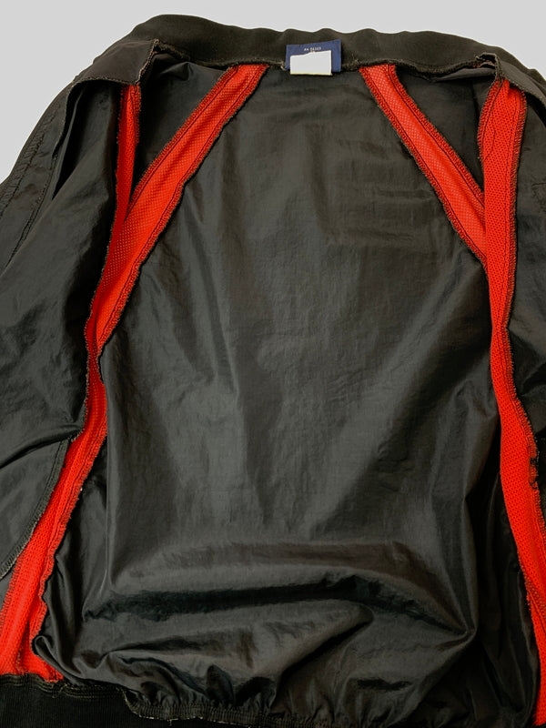【現状渡し品】【メンズ】 NIKE ナイキ 80S JORDAN LOGO NYLON JACKET 80年代 ジョーダンロゴ ナイロンジャケット メンズ ライトアウター ヴィンテージ 長袖 146-260818-em-34-min サイズ：M カラー：ブラック/レッド 万代Net店