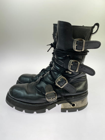 【中古品】【メンズ】 NEW ROCK ニュー ロック METAL HEEL ENGINEER BOOTS メタル ヒール エンジニア ブーツ 靴 164-260819-jt-29-min サイズ：サイズ不明 下記参照 カラー：ブラック 万代Net店