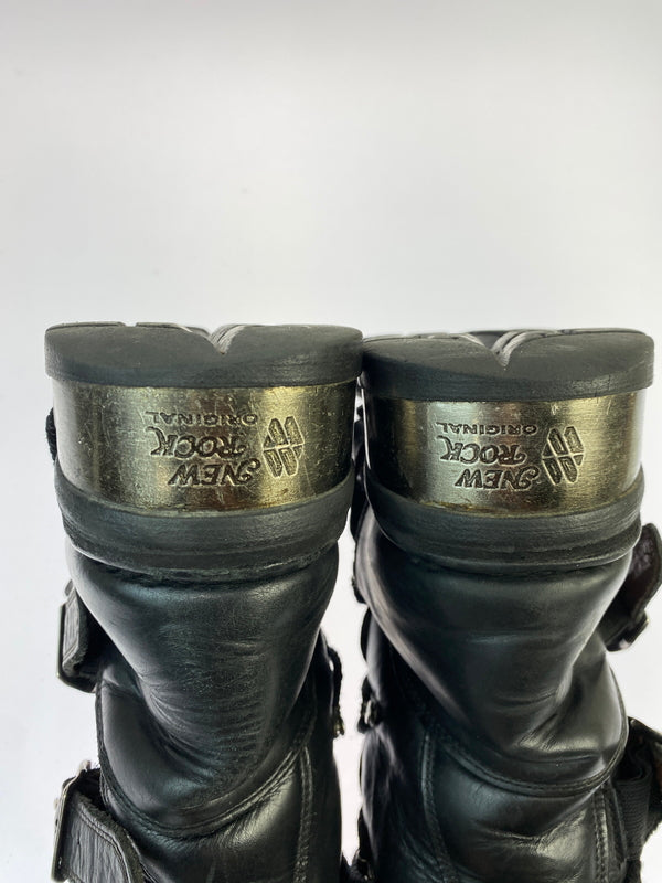 【中古品】【メンズ】 NEW ROCK ニュー ロック METAL HEEL ENGINEER BOOTS メタル ヒール エンジニア ブーツ 靴 164-260819-jt-29-min サイズ：サイズ不明 下記参照 カラー：ブラック 万代Net店