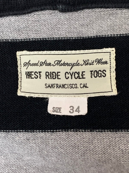 【中古品】【メンズ】 WEST RIDE ウエストライド BORDER ZIP HOODIE ボーダー ジップ フーディ メンズ パーカー フルジップ 長袖 145-260820-em-01-min サイズ：34 カラー：グレー/ブラック 万代Net店