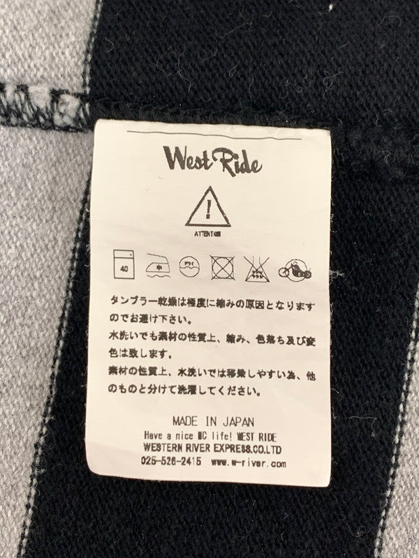【中古品】【メンズ】 WEST RIDE ウエストライド BORDER ZIP HOODIE ボーダー ジップ フーディ メンズ パーカー フルジップ 長袖 145-260820-em-01-min サイズ：34 カラー：グレー/ブラック 万代Net店