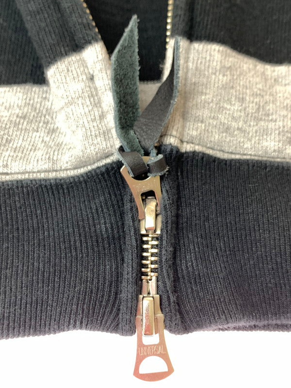 【中古品】【メンズ】 WEST RIDE ウエストライド BORDER ZIP HOODIE ボーダー ジップ フーディ メンズ パーカー フルジップ 長袖 145-260820-em-01-min サイズ：34 カラー：グレー/ブラック 万代Net店
