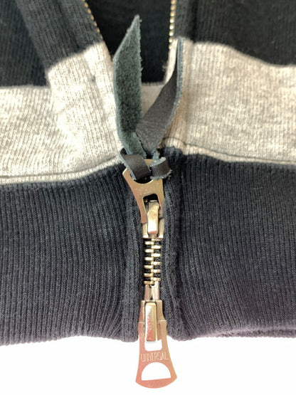 【中古品】【メンズ】 WEST RIDE ウエストライド BORDER ZIP HOODIE ボーダー ジップ フーディ メンズ パーカー フルジップ 長袖 145-260820-em-01-min サイズ：34 カラー：グレー/ブラック 万代Net店