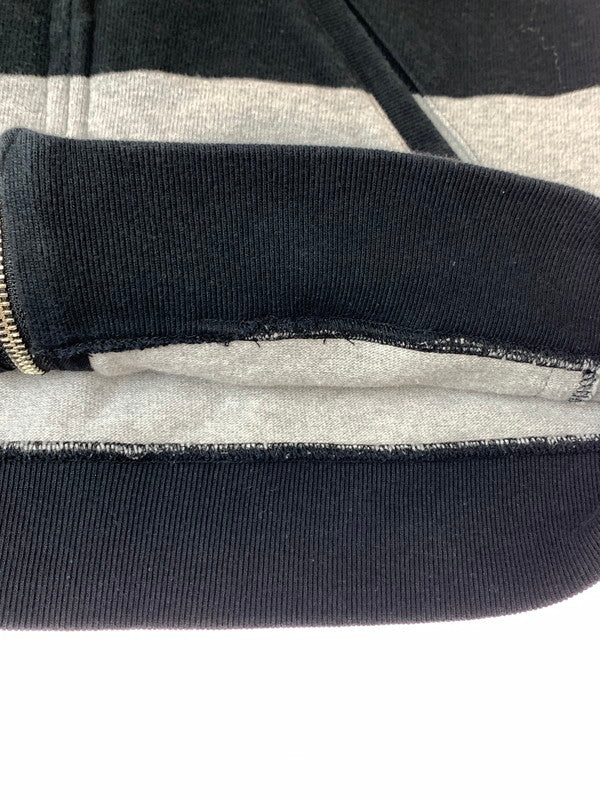 【中古品】【メンズ】 WEST RIDE ウエストライド BORDER ZIP HOODIE ボーダー ジップ フーディ メンズ パーカー フルジップ 長袖 145-260820-em-01-min サイズ：34 カラー：グレー/ブラック 万代Net店