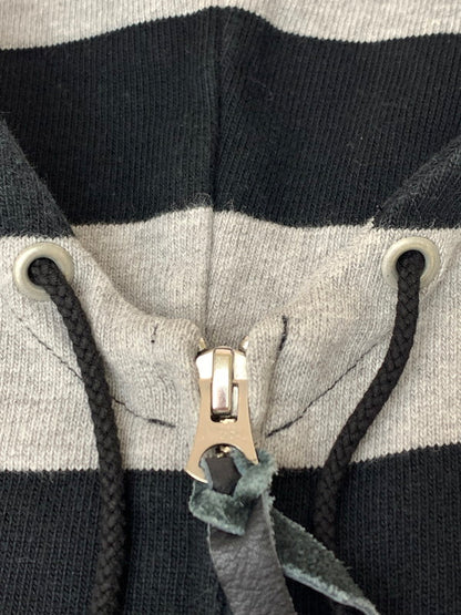 【中古品】【メンズ】 WEST RIDE ウエストライド BORDER ZIP HOODIE ボーダー ジップ フーディ メンズ パーカー フルジップ 長袖 145-260820-em-01-min サイズ：34 カラー：グレー/ブラック 万代Net店