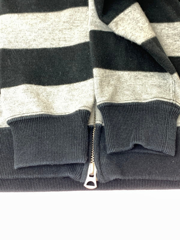 【中古品】【メンズ】 WEST RIDE ウエストライド BORDER ZIP HOODIE ボーダー ジップ フーディ メンズ パーカー フルジップ 長袖 145-260820-em-01-min サイズ：34 カラー：グレー/ブラック 万代Net店