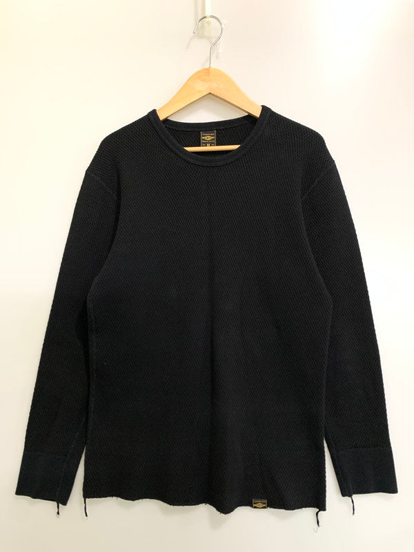 【中古品】【メンズ】 IRON HEART アイアンハート THERMAL L/S TEE サーマル ロングスリーブ Tシャツ 長袖Tシャツ トップス 145-260821-yn-23-min サイズ：M カラー：ブラック 万代Net店