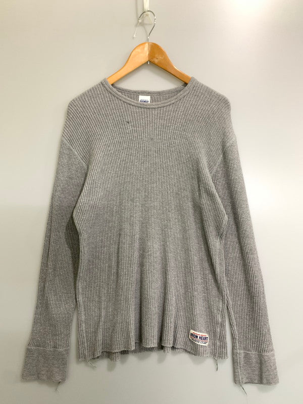 【中古品】【メンズ】 IRON HEART アイアンハート THERMAL L/S TEE サーマル ロングスリーブ Tシャツ 長袖Tシャツ トップス 145-260821-yn-24-min サイズ：M カラー：グレー 万代Net店