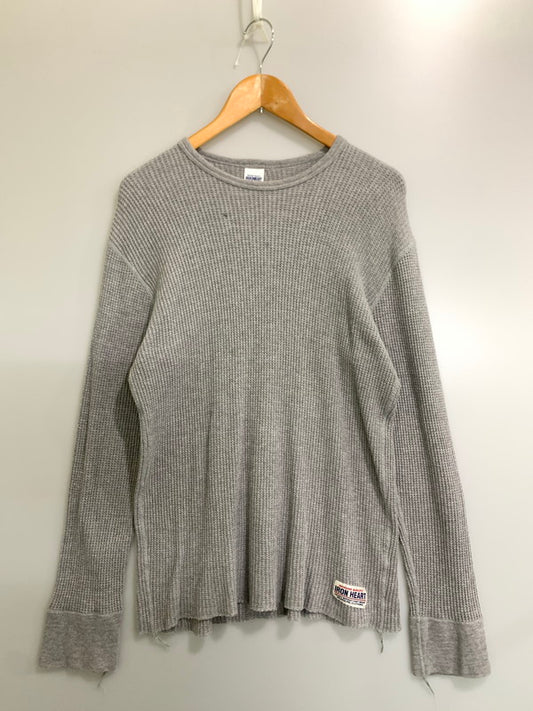 【中古品】【メンズ】 IRON HEART アイアンハート THERMAL L/S TEE サーマル ロングスリーブ Tシャツ 長袖Tシャツ トップス 145-260821-yn-24-min サイズ：M カラー：グレー 万代Net店