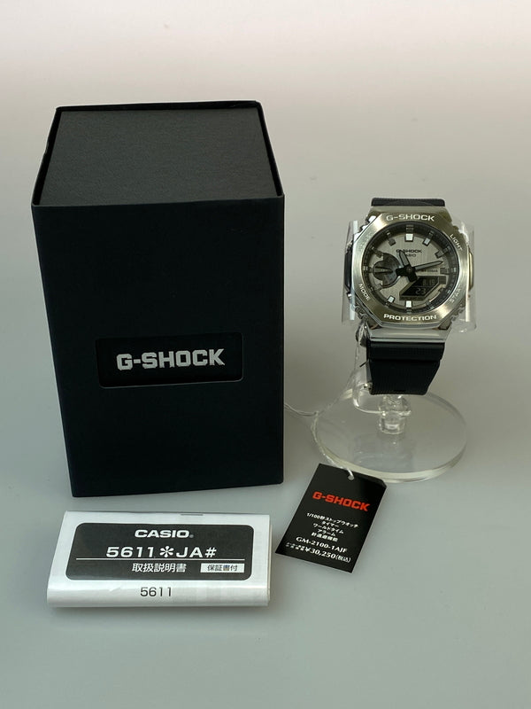【中古美品】【メンズ】 CASIO カシオ G-SHOCK 2100 SERIES GM-2100-1AJF ジーショック 2100シリーズ クウォーツウォッチ 腕時計 196-260821-yn-35-min カラー：ブラック/シルバー 万代Net店