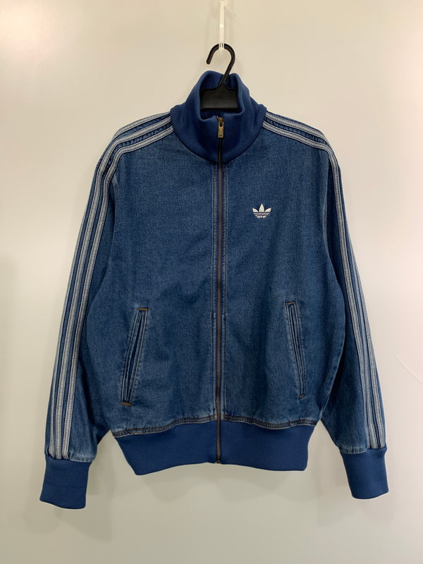 【中古品】【メンズ】 ADIDAS アディダス ADICOLOR DENIM FIREBIRD TRACK TOP KD1517 アディカラー デニム ファイヤーバード トラックトップ メンズアウター ジップアップ 148-260818-em-31-min サイズ：S カラー：インディゴ 万代Net店