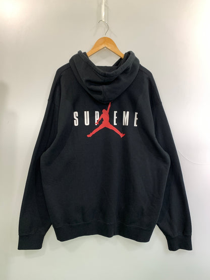 【中古品】【メンズ】 SUPREME シュプリーム × JORDAN ジョーダン HOODED SWEATSHIRT HF0836-010 フーディー スウェットシャツ メンズ トップス パーカー 149-260818-em-30-min サイズ：XL カラー：ブラック 万代Net店