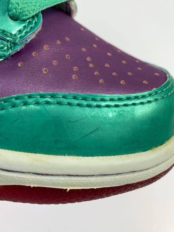 【中古品】【ボーイズ】 NIKE ナイキ 308319-101 DUNK HIGH GS ダンク ハイ ギーエス スニーカー 靴 166-260819-jt-11-min サイズ：US 5Y 23.5cm カラー：WHITE/MTLLC SLVY- 万代Net店