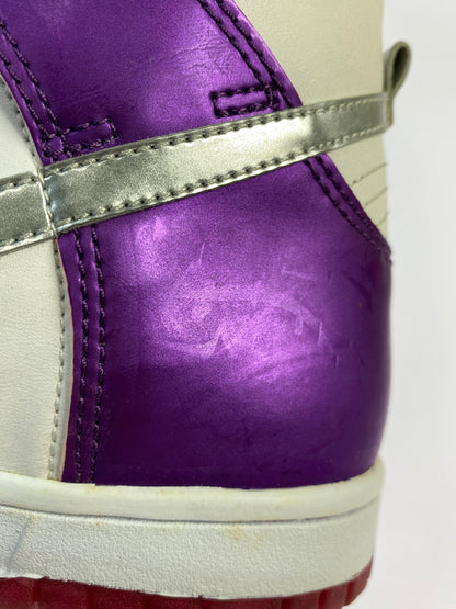 【中古品】【ボーイズ】 NIKE ナイキ 308319-101 DUNK HIGH GS ダンク ハイ ギーエス スニーカー 靴 166-260819-jt-11-min サイズ：US 5Y 23.5cm カラー：WHITE/MTLLC SLVY- 万代Net店