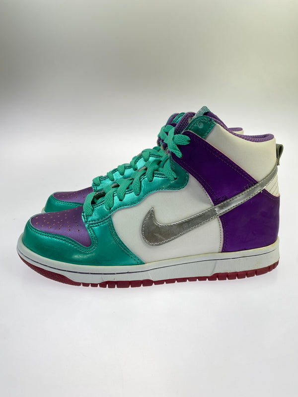 【中古品】【ボーイズ】 NIKE ナイキ 308319-101 DUNK HIGH GS ダンク ハイ ギーエス スニーカー 靴 166-260819-jt-11-min サイズ：US 5Y 23.5cm カラー：WHITE/MTLLC SLVY- 万代Net店