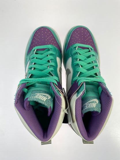 【中古品】【ボーイズ】 NIKE ナイキ 308319-101 DUNK HIGH GS ダンク ハイ ギーエス スニーカー 靴 166-260819-jt-11-min サイズ：US 5Y 23.5cm カラー：WHITE/MTLLC SLVY- 万代Net店